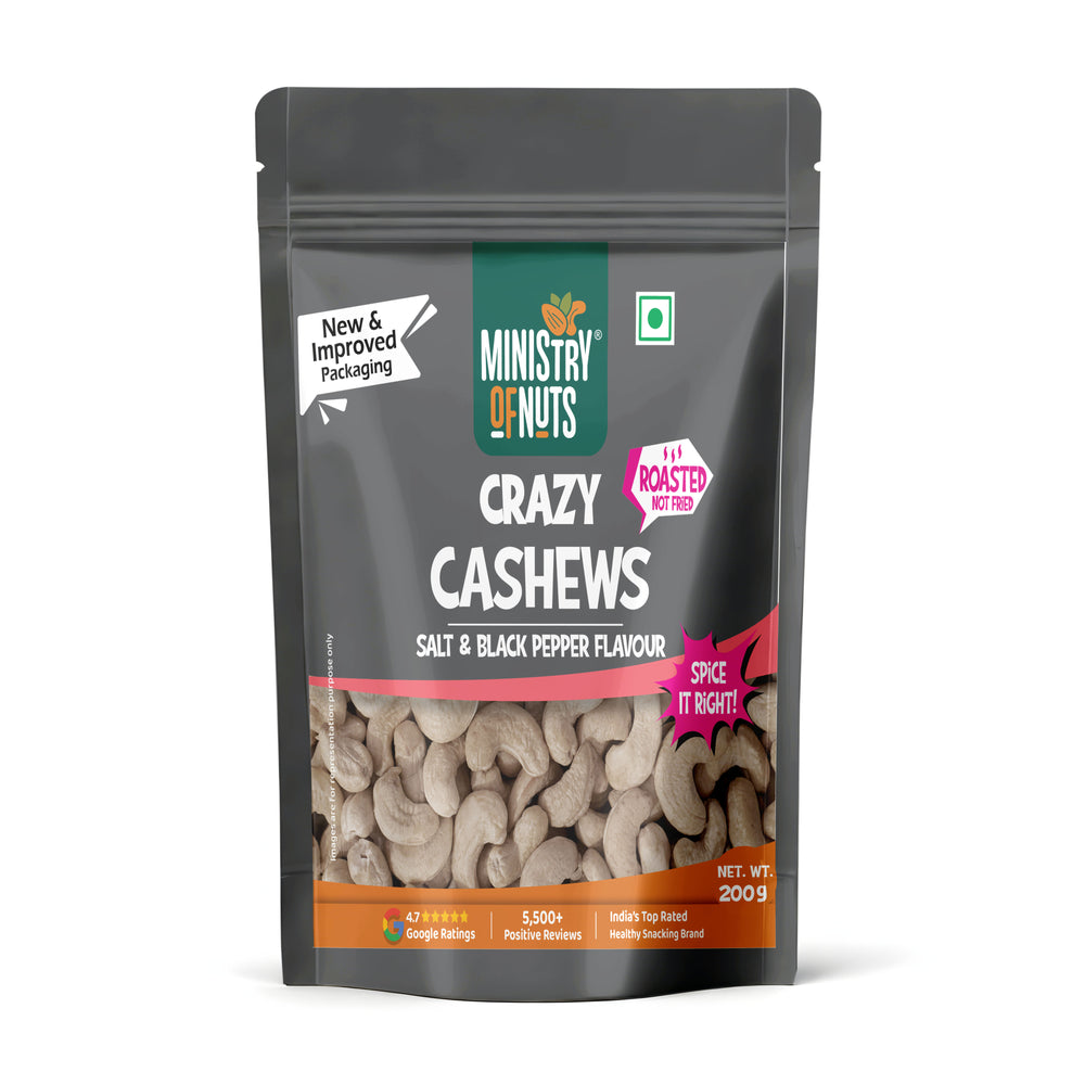 Crazy Cashews Salt & Black Pepper Flavour 200g