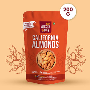Ministry Of Nuts Pack of 3 Premium Dry Fruits California Almonds 200g, Whole Cashew Nuts 200g, Dates 200g Total 600g