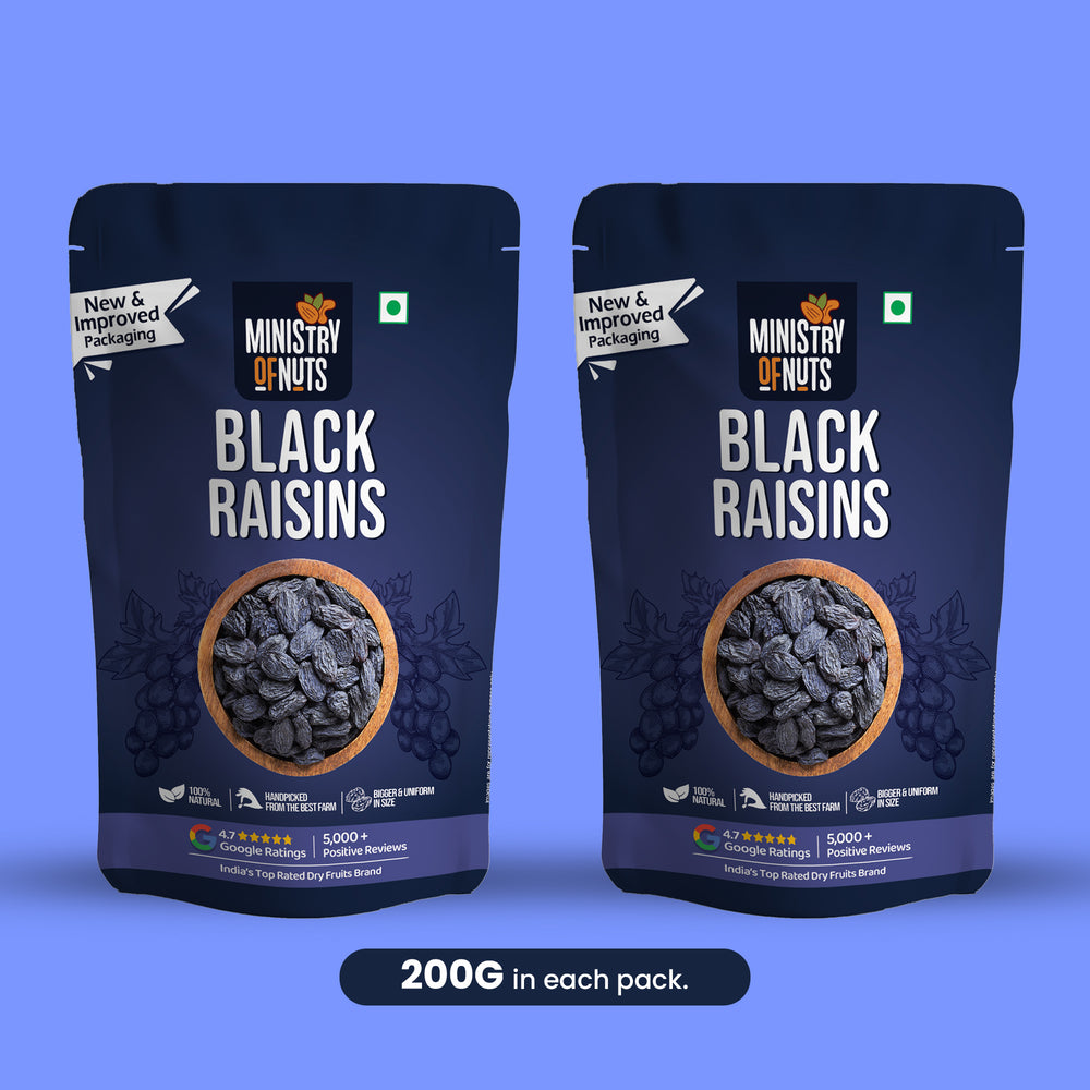 Ministry Of Nuts Premium Black Raisins (Kishmish)