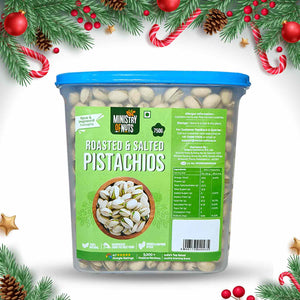 Roasted & Salted Pistachios 750 Grams (Pista) | FREE Container