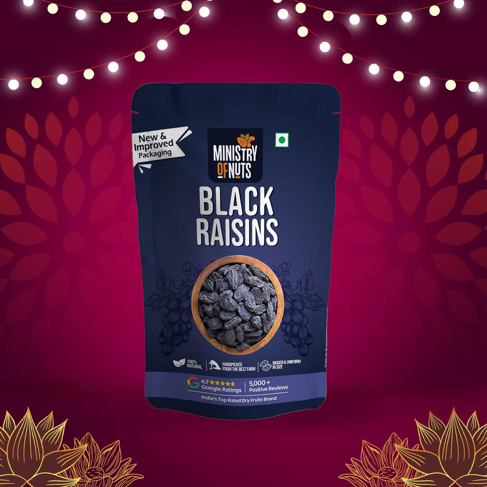 Ministry Of Nuts Premium Black Raisins (Kishmish)