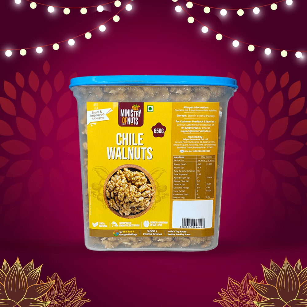 Buy Premium Walnuts 650 Grams & Get FREE Container (Akhrot)
