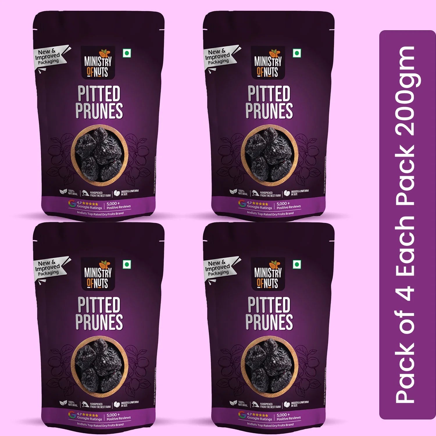 Buy Pitted Prunes 200 Grams Online at Discount – Ministry-Of-Nuts