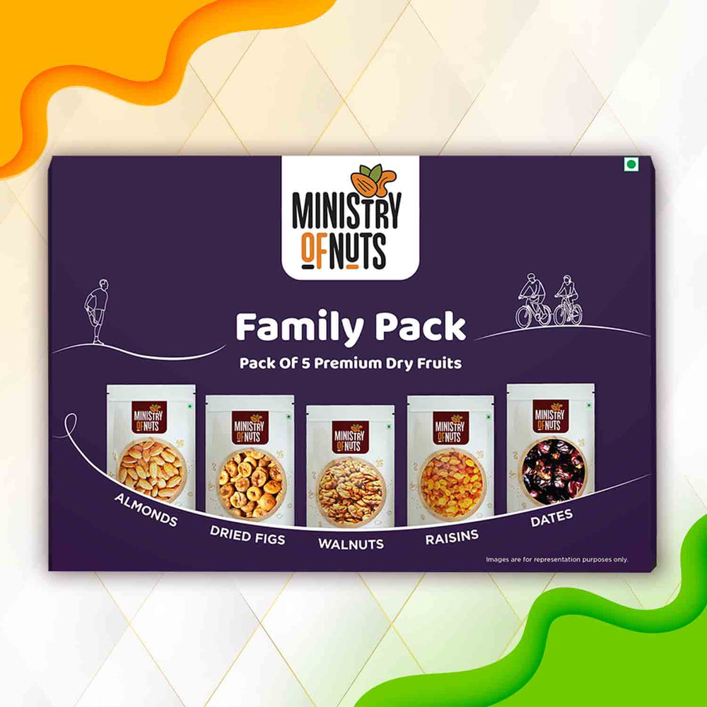 Family Pack of 5 Premium Dry Fruits I Purple | 750g | Gift Pack