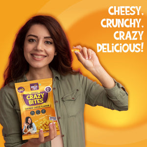 Ministry Of Nuts Pack Of 4 Crazy Bites Peri Peri Flavour Crazy Bites Cream and Onion Flavour  Crazy Bites Srirach & Lime Flavour Crazy Bites Cheddar Cheese Flavour Total 100gm