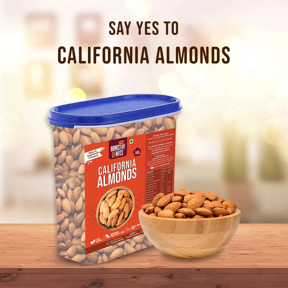 WC (DEC18) California Almonds (1 kg) with FREE Container