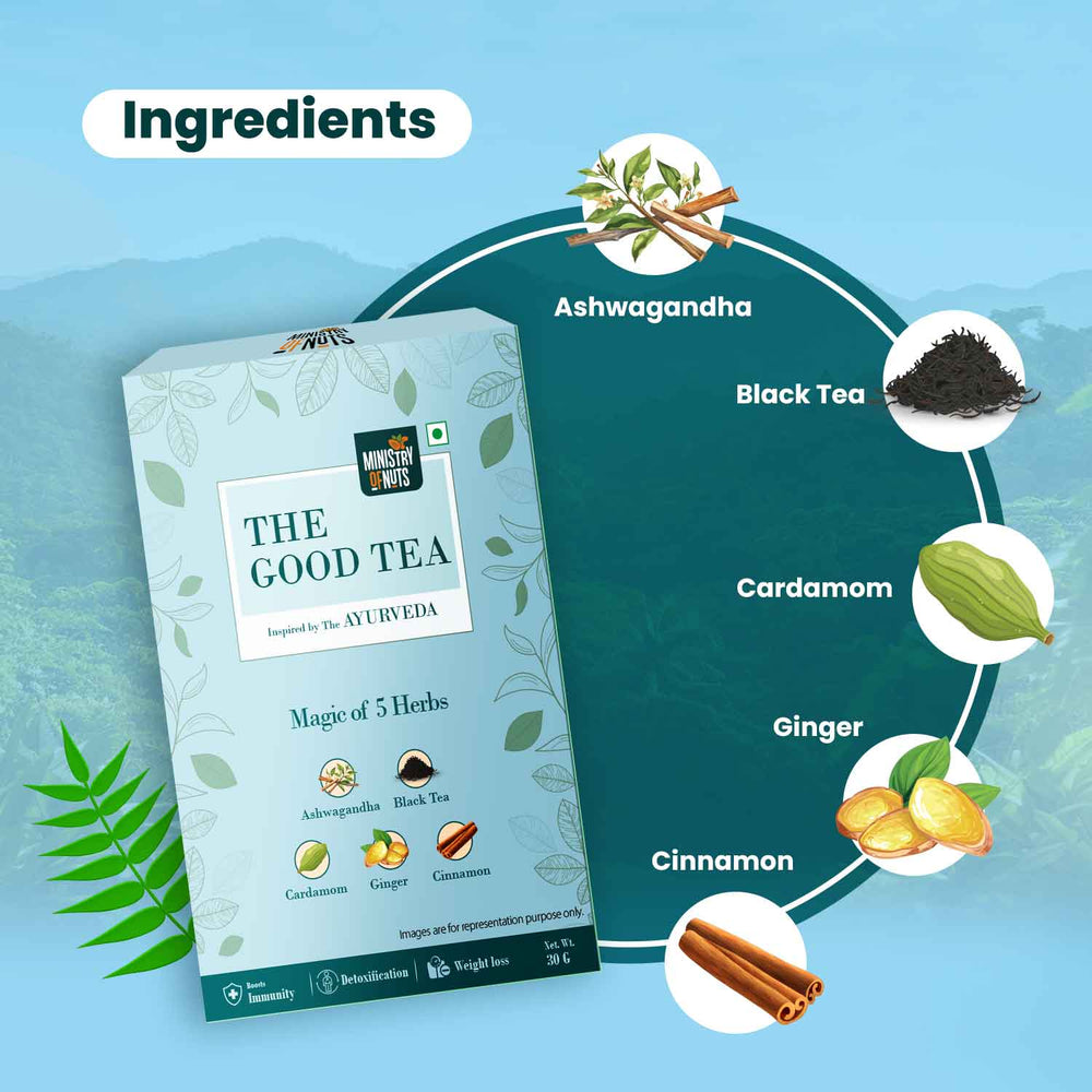 The Good Tea - AYURVEDA | 5 Herbs | 30 Grams (Cred)