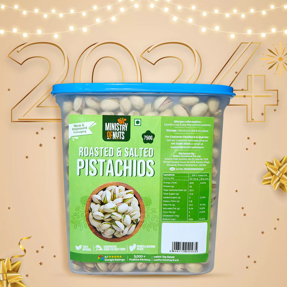 
            
                Load image into Gallery viewer, WC (JAN5) Roasted &amp;amp; Salted Pistachios 750 Grams (Pista) | FREE Container
            
        