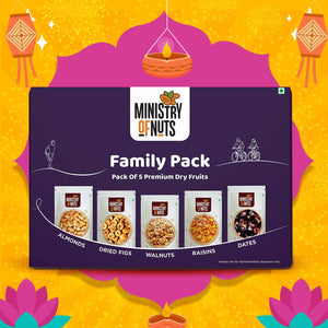 Family Pack of 5 Premium Dry Fruits I Purple | 750g | Gift Pack