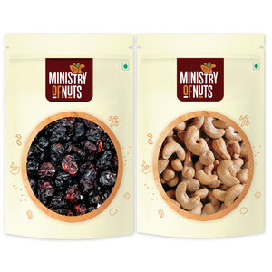 
            
                Load image into Gallery viewer, Pack of 2 Whole Cranberries &amp;amp; Roasted and Salted Cashews (200g)
            
        