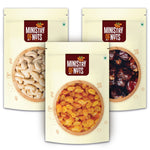 Pack of 3 Whole Cashew Nuts (200g) + Seedless Raisins (200g) + Dates (200g) 600g