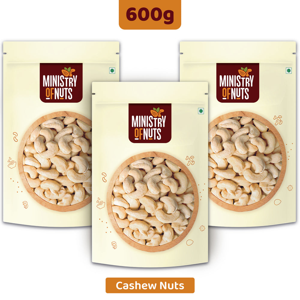 
            
                Load image into Gallery viewer, Pack of 3 Whole Cashew Nuts 600g
            
        