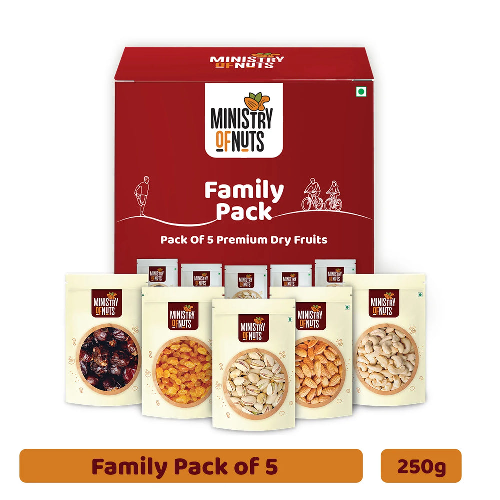 Family Pack Of 5 Premium Dry Fruits Mini (250g) (#N-PTMINI)