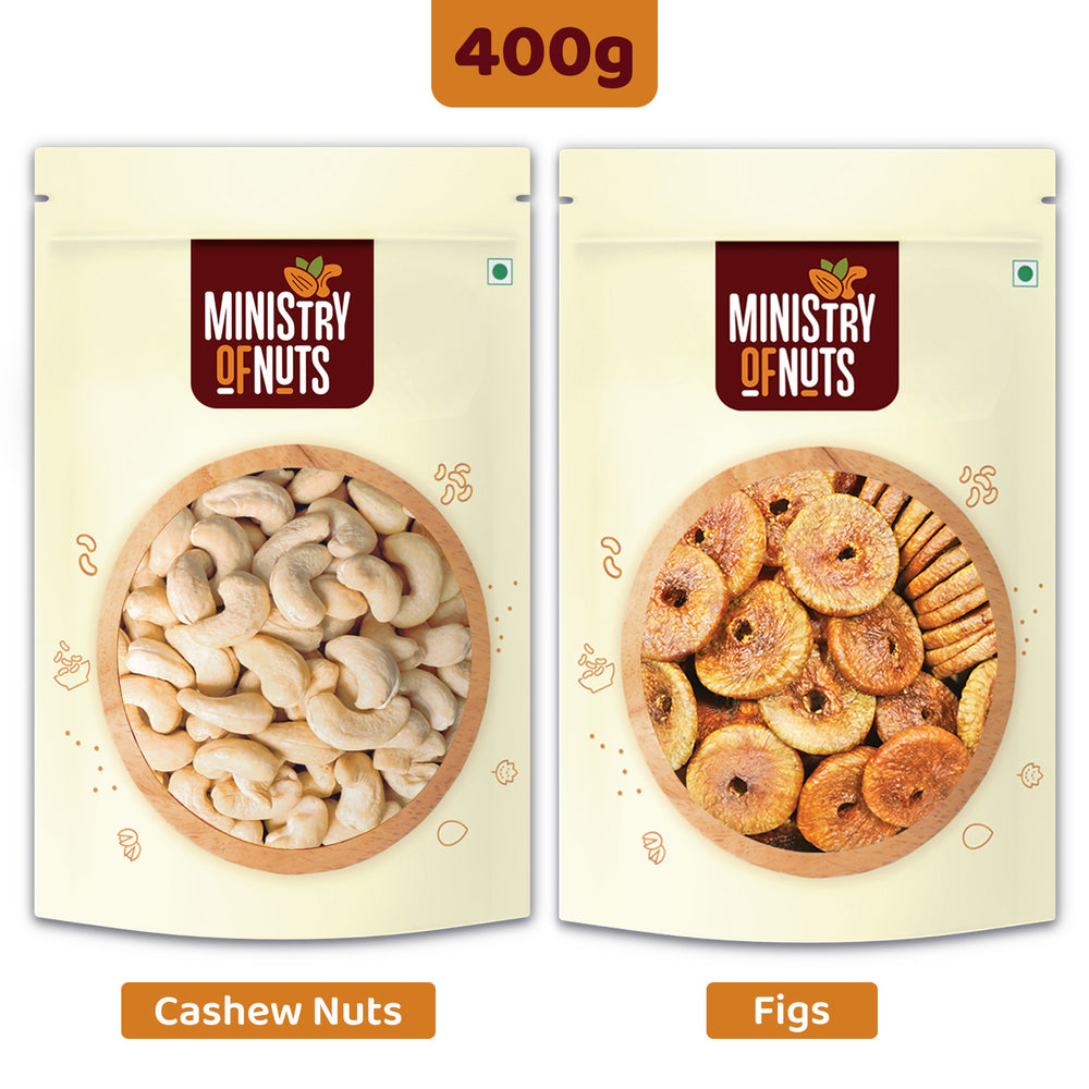Whole Cashew Nuts & Dried Figs (400g)