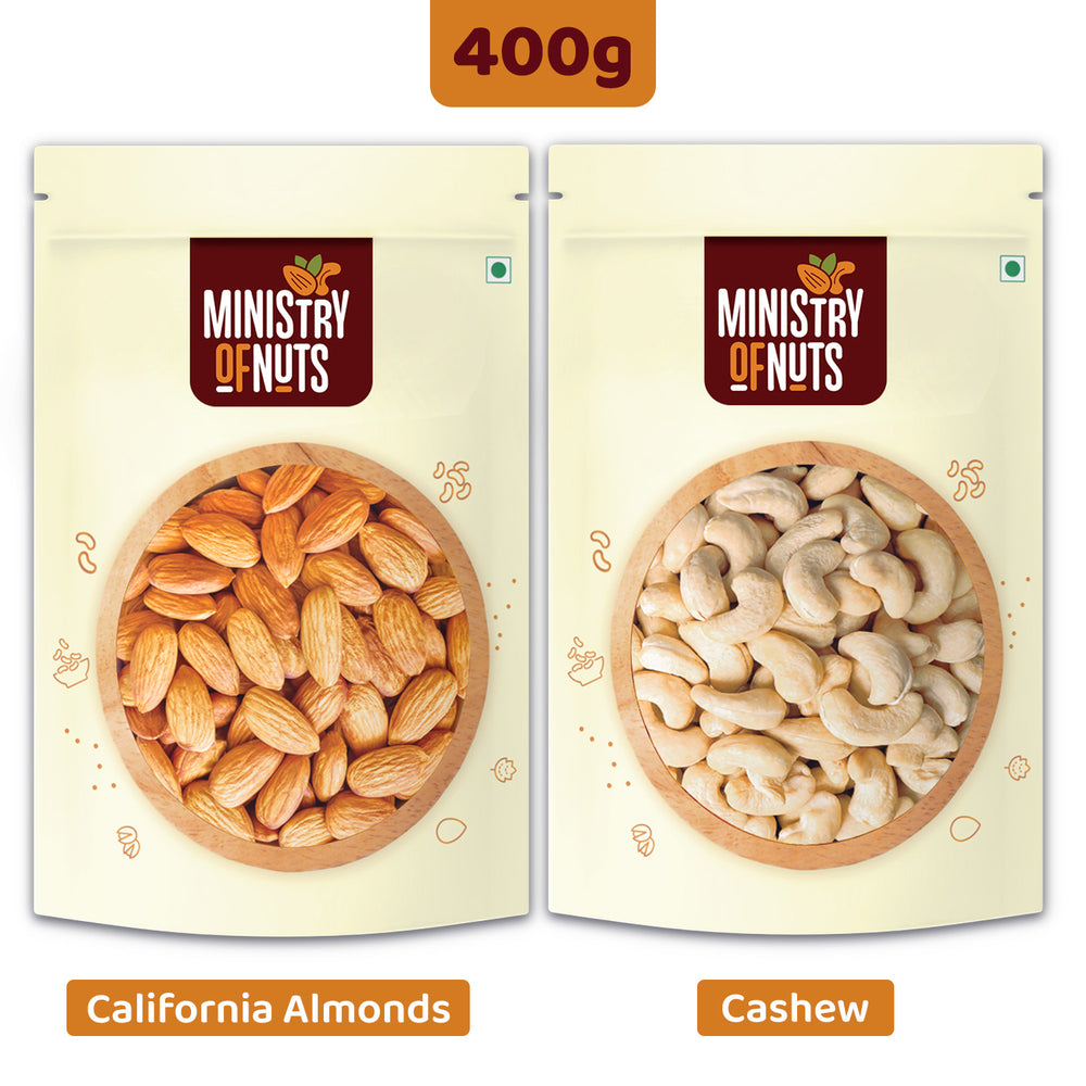 California Almonds & Whole Cashews (400g)