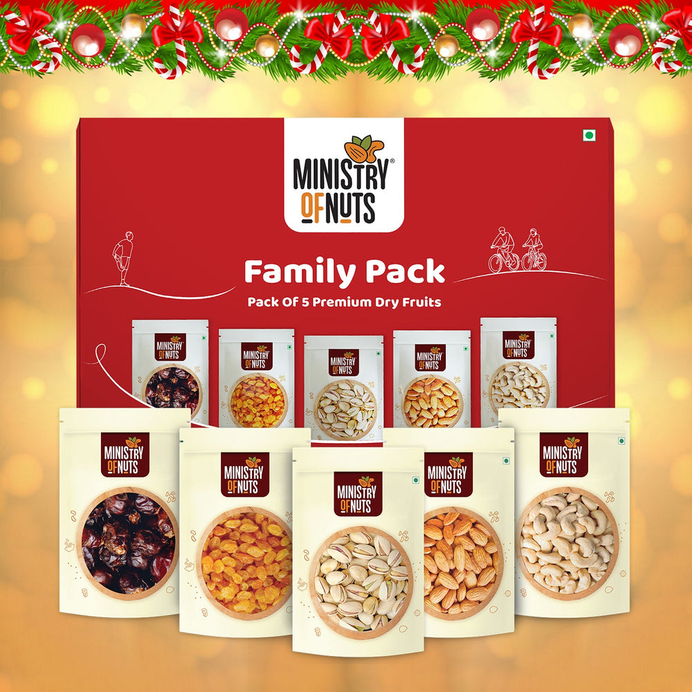 
            
                Load image into Gallery viewer, Family Pack Of 5 Premium Dry Fruits (750Gm) (HYPD)
            
        