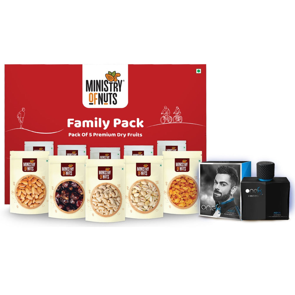 
            
                Load image into Gallery viewer, Family Pack of 5 of Dry Fruits +  One8 By Virat Kohli Absolute Eau De Parfum-Aqua FREE! (W)
            
        