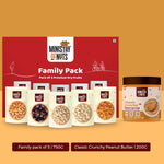 (ST) Family Pack of 5 Premium Dryfruits and Classic Crunchy Peanut Butter