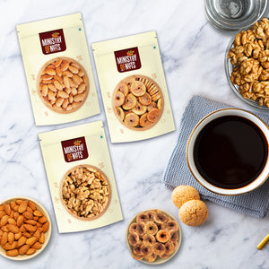 Pack of 3 California Almonds (200 g) + Walnuts (125g) + Figs (200g) 525g